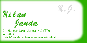 milan janda business card